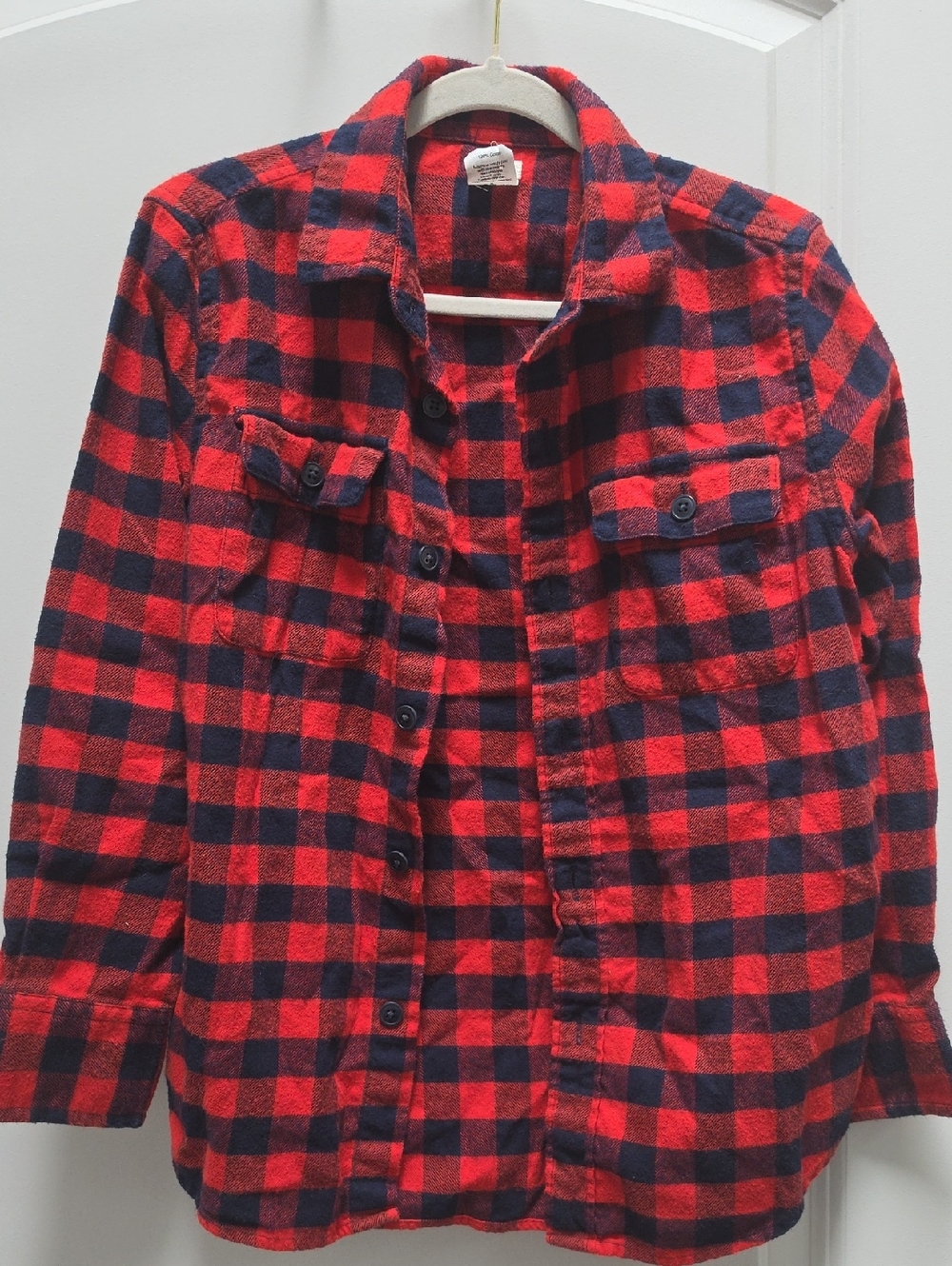 Crewcuts Red and Black Checked Flannel Button-Up Shirt